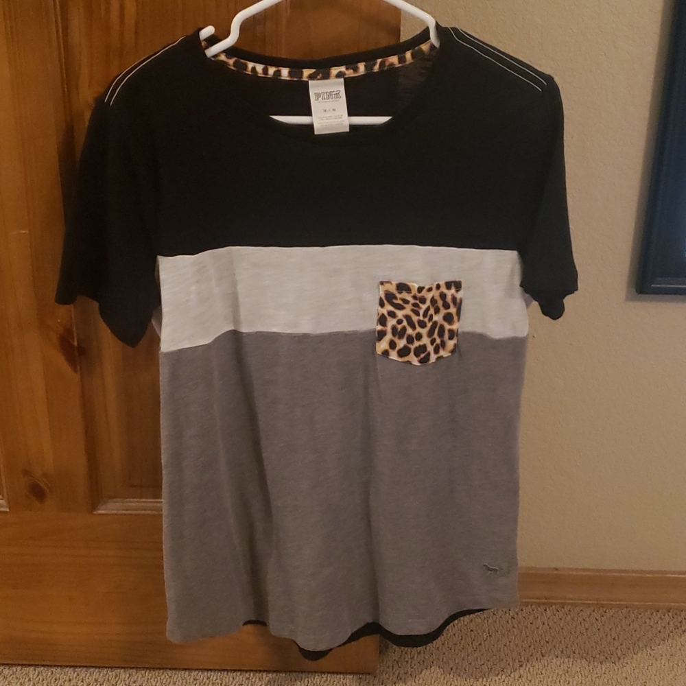 PINK Leopard Pocket Tee